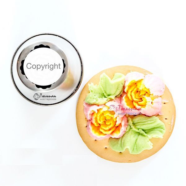 Насадка Малазийский Цветок №208 Роза Виктория | XL размер (Russian Flower Nozzle # 208 Carnation | XL size | By Tulip Workshop)