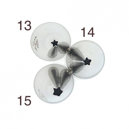 Кондитерская насадка открытая звезда №13 Tulip™ мини размер (diam. 1,7mm; 5 лучей) Кондитерская насадка открытая звезда №13 Tulip™ мини размер (diam. 1,7mm; 5 лучей)