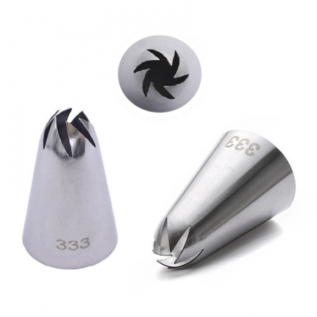 Кондитерская насадка 333/633 Закрытая звезда ∅ 15-20 мм 6 косых лучей, Эконом Кондитерская насадка 333/633 Закрытая звезда ∅ 15-20 мм 6 косых лучей, Эконом