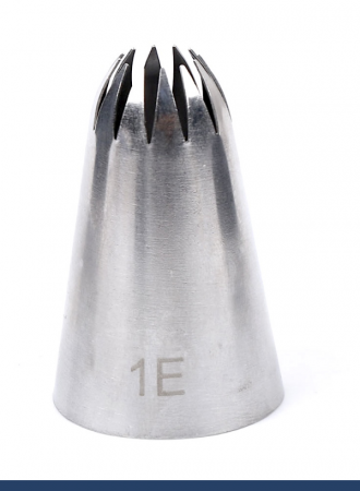 Кондитерская насадка 1Е закрытая звезда ∅ 18 мм, 12 лучей, Эконом Кондитерская насадка 1Е закрытая звезда ∅ 18 мм, 12 лучей, Эконом