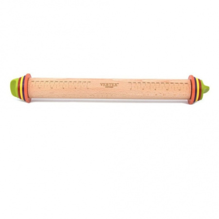 Скалка деревянная с ограничителями толщины 2-10 мм | размер: 43*7 см