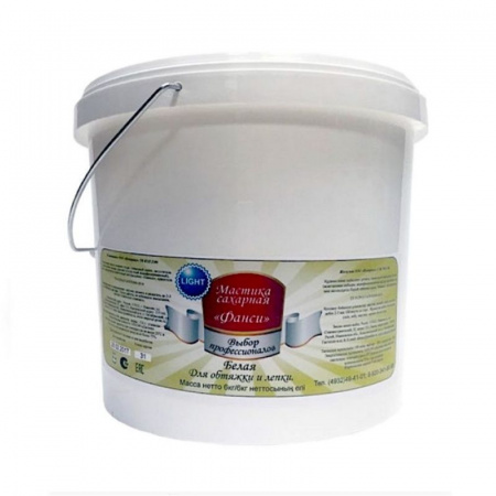 Сахарная Мастика Белая для обтяжки, лепки, универсальная (Soft) 6 кг Сахарная Мастика Белая для обтяжки, лепки, универсальная (Soft) 6 кг