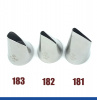 Набор кондитерских насадок 181(1217), 182, 183, Tulip 3 шт, прямой лепесток с округлой прорезью Набор кондитерских насадок 181(1217), 182, 183, Tulip 3 шт, прямой лепесток с округлой прорезью