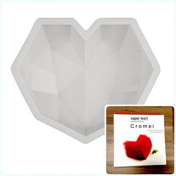 Силиконовая форма 3D для муссового торта | Бриллиантове Сердце ∅140 мм