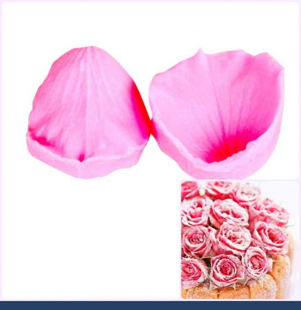 Молд силиконовый (вайнер) лепесток Розы, комплект 2 шт (70•70 мм) c041 Молд силиконовый (вайнер) лепесток Розы, комплект 2 шт (70•70 мм) c041