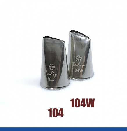 Кондитерская насадка 104W Tulip прорезь 13 мм, лепесток прямой малый Кондитерская насадка 104W Tulip прорезь 13 мм, лепесток прямой малый