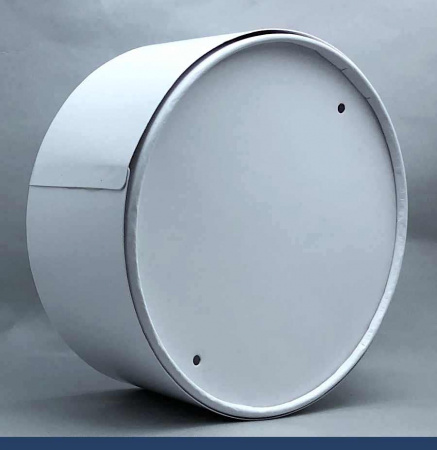 Коробка круглая с Окном (шайба) 145•60 мм Белая (крышка+дно)