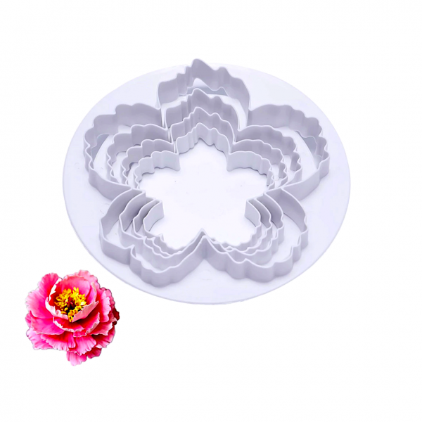 Вырубка лепестки Пиона | Набор 4 шт