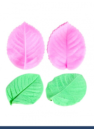 Молд силиконовый (вайнер) лист Розы, комплект 2 шт (70•60 мм) S570 Молд силиконовый (вайнер) лист Розы, комплект 2 шт (70•60 мм) S570