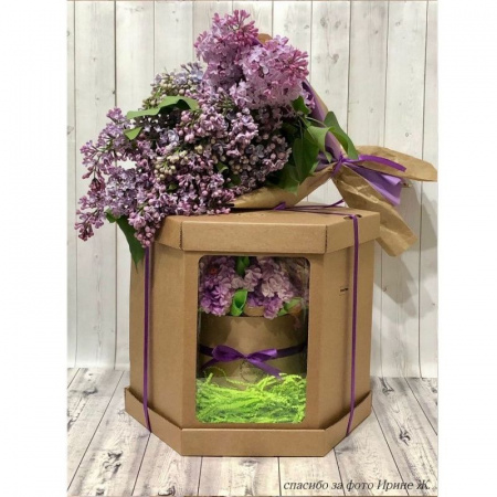 Коробка с окошками 20*20*20 см КРАФТ (Шесть граней, мгк, 3 части) Коробка с окошками 20*20*20 см КРАФТ (Шесть граней, мгк, 3 части)