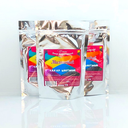 Цветной Сахар Малиновый посыпка кондитерская 200 гр - 1 кг Цветной Сахар Малиновый посыпка кондитерская 200 гр - 1 кг