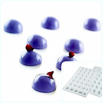 Силиконовая форма 3D для муссовых десертов и декора | Купол (Dome) мини 35 ячеек