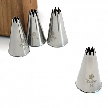 Кондитерская насадка открытая звезда №19 Tulip™ малый размер (diam. 5 mm; 8 лучей)
