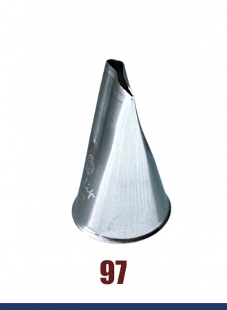 Кондитерская насадка 97 Tulip, Корея, прорезь 10 мм лепесток 2-й изогнутый Кондитерская насадка 97 Tulip, Корея, прорезь 10 мм лепесток 2-й изогнутый