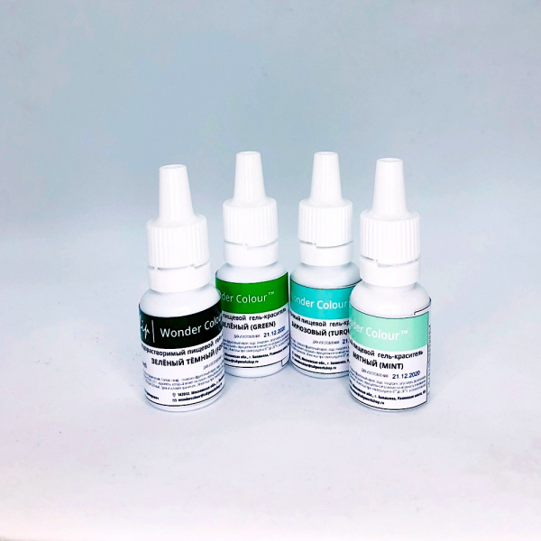 Краситель пищевой гелевый Tulip Wonder Colour | 15 мл. Зелёная палитра Краситель пищевой гелевый Tulip Wonder Colour | 15 мл. Зелёная палитра