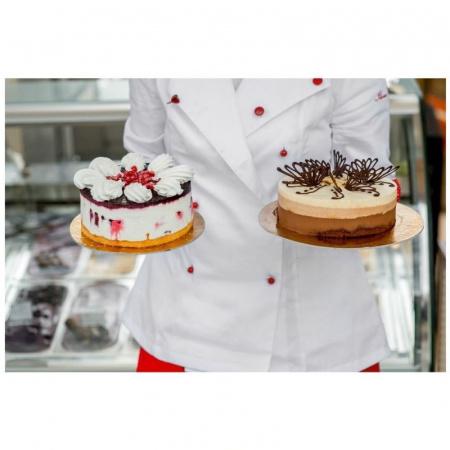 Подложка для торта усиленная Золото/Жемчуг 2х сторон. 3.2 мм, Ø 200 мм Подложка для торта усиленная Золото/Жемчуг 2х сторон. 3.2 мм, Ø 200 мм