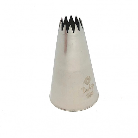 Кондитерская насадка 863 Tulip открытая звезда, Французская трубочка д.8.5 мм, 12 лучей Кондитерская насадка 863 Tulip открытая звезда, Французская трубочка д.8.5 мм, 12 лучей