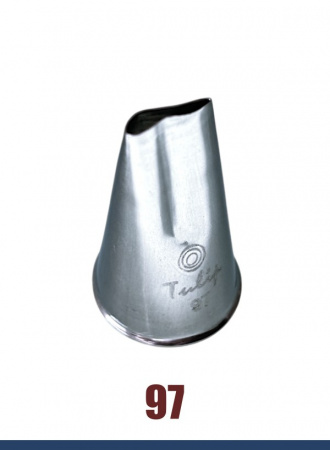 Кондитерская насадка 97 Tulip, Корея, прорезь 10 мм лепесток 2-й изогнутый Кондитерская насадка 97 Tulip, Корея, прорезь 10 мм лепесток 2-й изогнутый