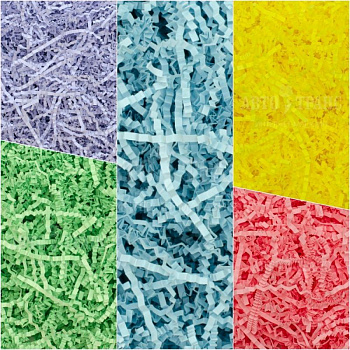 Бумажный наполнитель цветная стружка, 1 кг., 2-3 мм, 80 гр/м.кв Бумажный наполнитель цветная стружка, 1 кг., 2-3 мм, 80 гр/м.кв