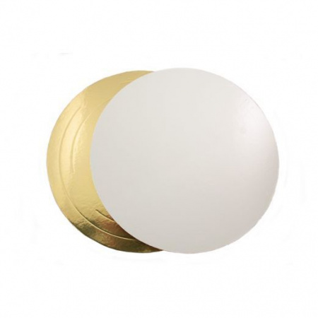 Подложка для торта усиленная Золото/Жемчуг 2х сторон. 3.2 мм, Ø 200 мм Подложка для торта усиленная Золото/Жемчуг 2х сторон. 3.2 мм, Ø 200 мм