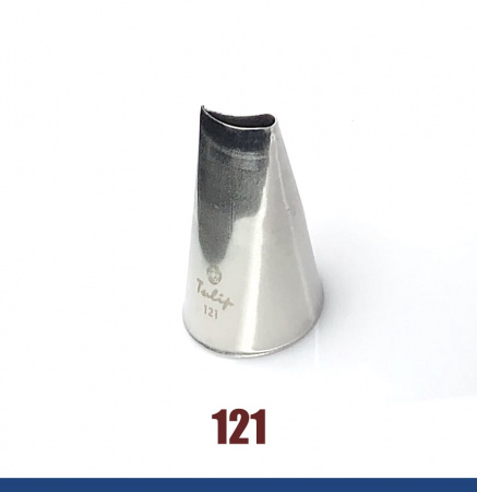 Кондитерская насадка 121 Tulip прорезь 14 мм, лепесток розы изогнутый